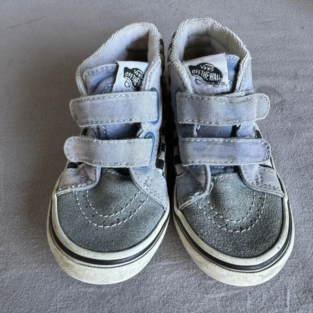 Size 8.5c - Toddler Vans SK8-Mid Reissue Shoes Checkered Kids Shoes